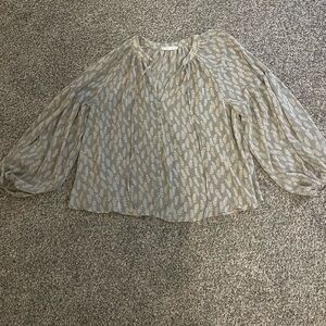 Mine Leaf Patterned Women's Blouse